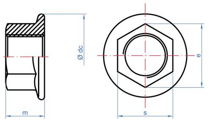 Flange M8 DIN 6923 additional information